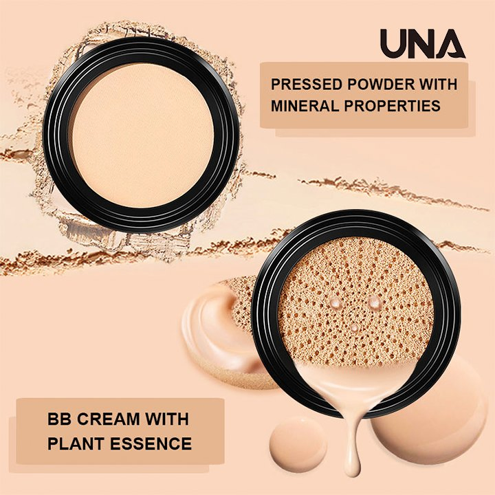 2 in 1 Whitening Air Cushion Bb &amp; Cc Cream with Pressed Powder with Cosmetics Puff Bb &amp; Cc Creams (New) Moisture Cushion