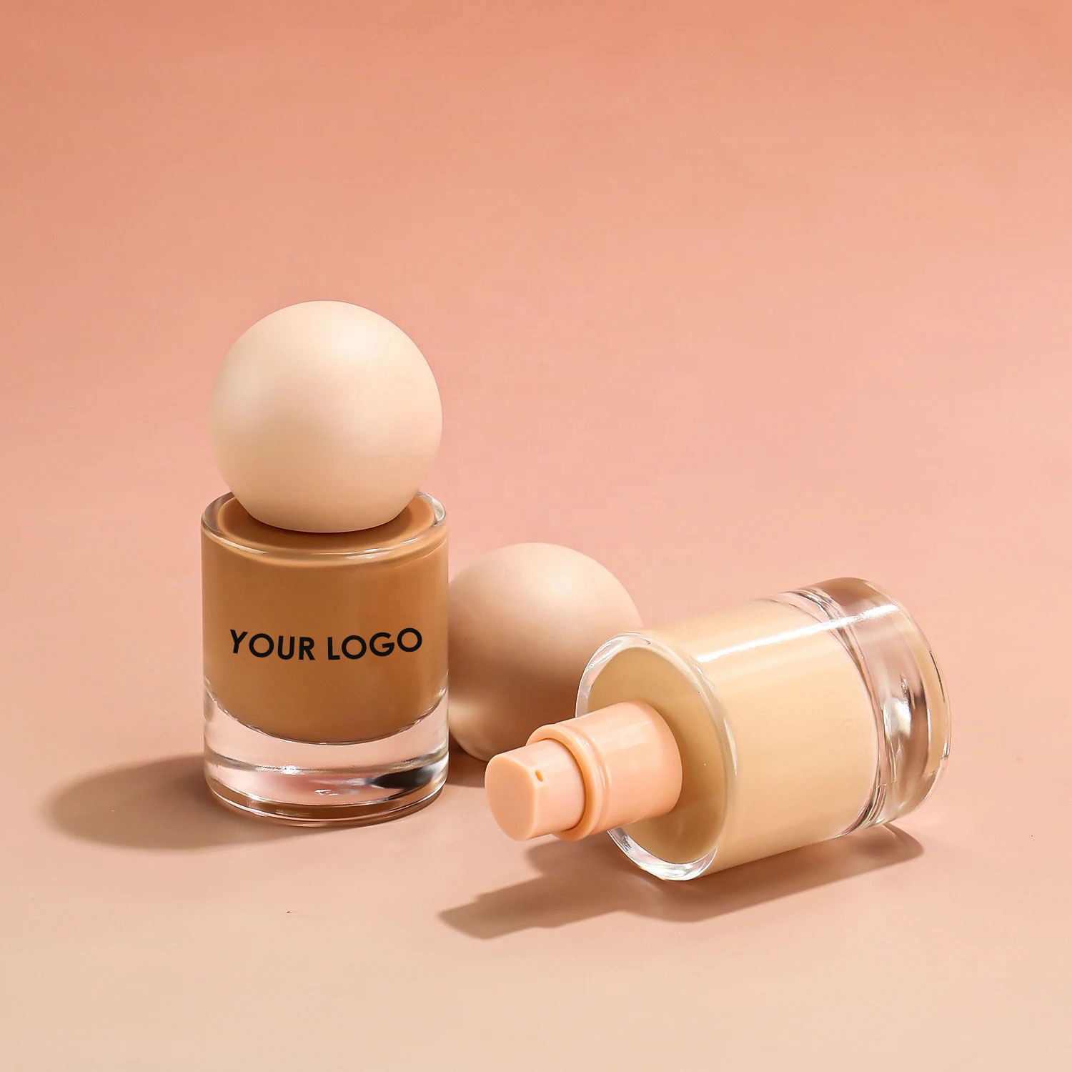 Your Logo 30ml Foundation Effortlessly Dewy Beeswax Nude Glass Bottle True Match Light Medium ZSPF50 Liquid Airbrush Foundation
