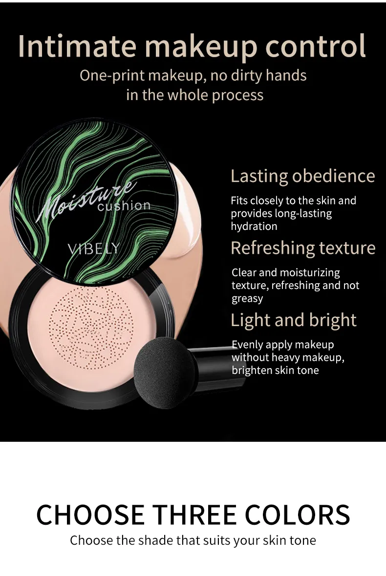 Waterproof Whitening Concealer Bb Cream Natural Nude Makeup Mushroom Air Cushion Foundation