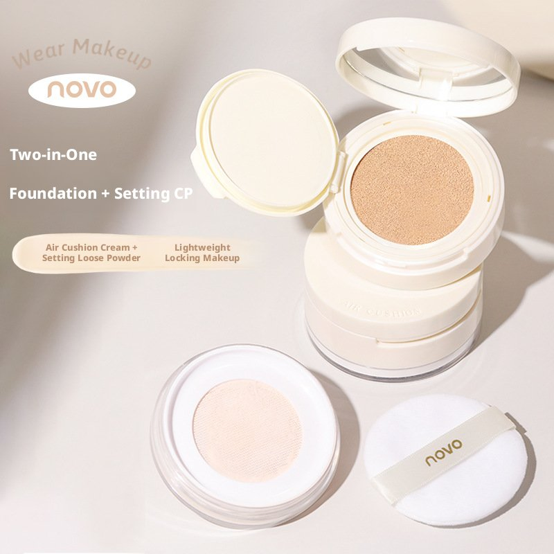 Customizable Soft Mist Finish Long Lasting 2 in 1 Cushion Powder Full Coverage Face Foundation