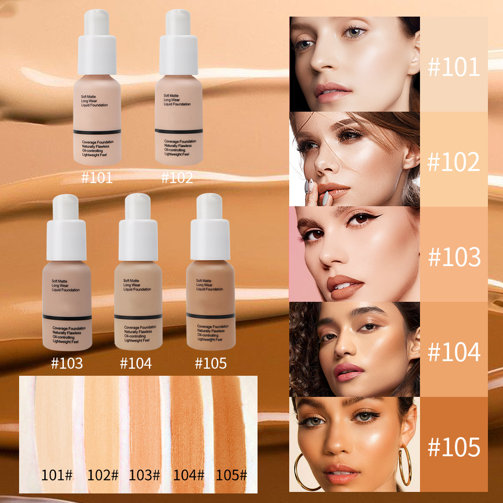 Hot Concealer Waterproof Liquid Foundation Oil Free Soft Foundation Makeup