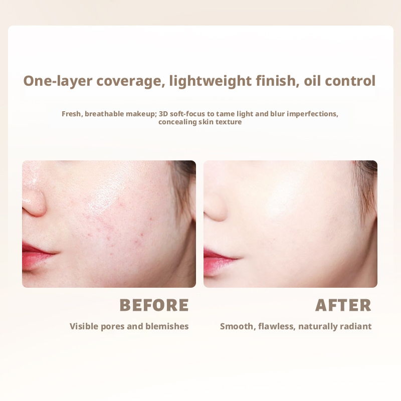 Customizable Soft Mist Finish Long Lasting 2 in 1 Cushion Powder Full Coverage Face Foundation