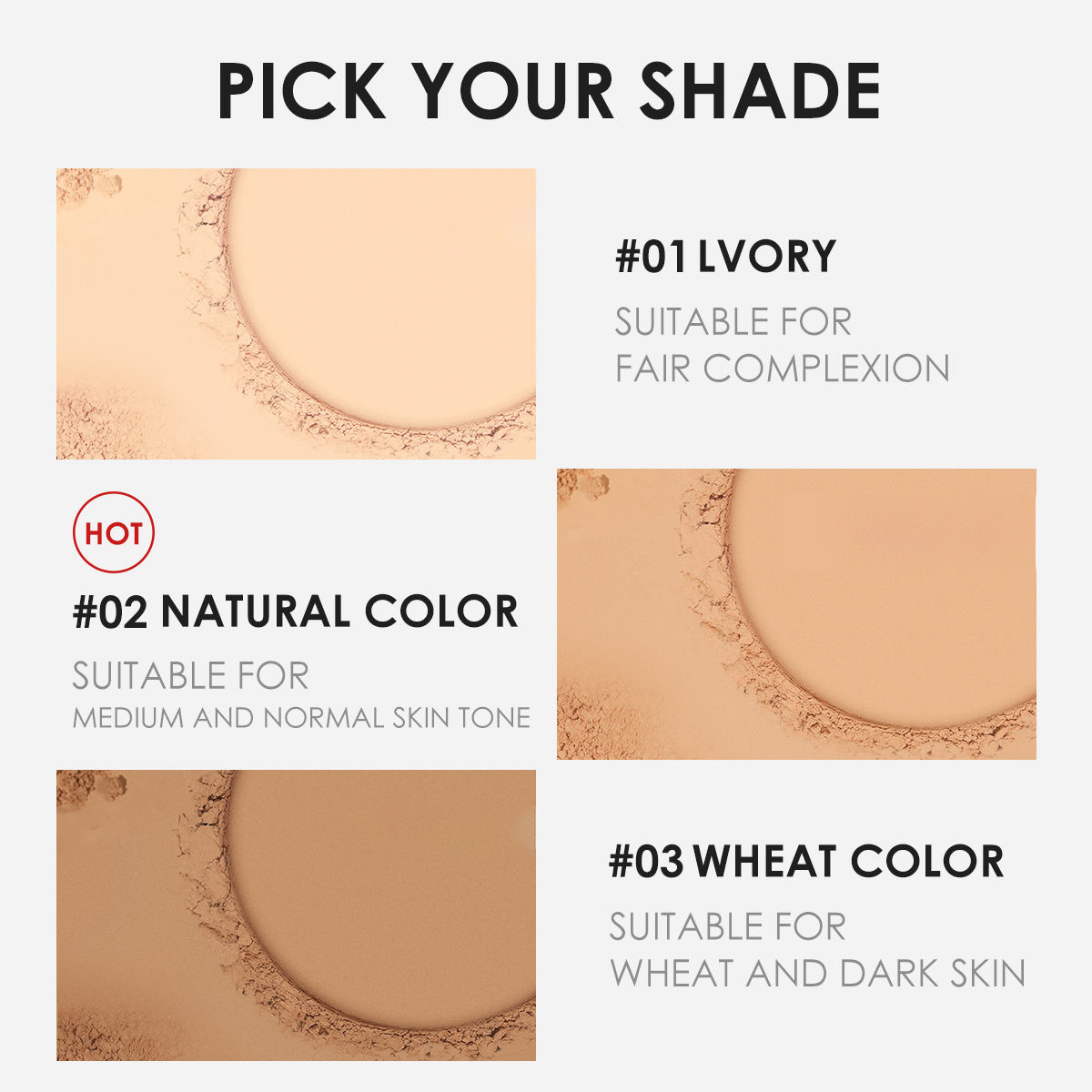 Mineral Powder Foundations and Face Powders Vegan Private Label Waterproof Pressed Powder Foundation All Skin Type