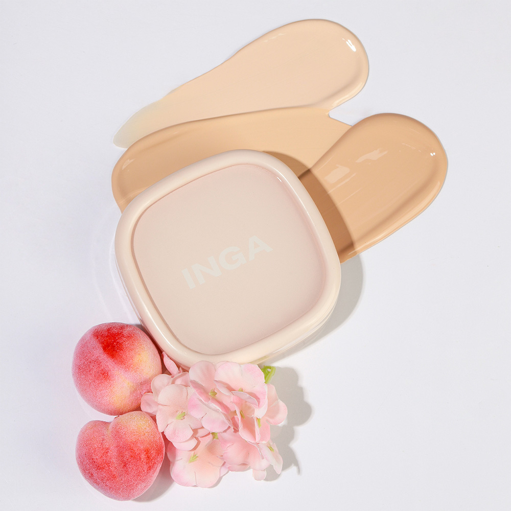 [INGA] Water Glow Daily Cushion Foundation Whitening for Dewy Hydration Radiant Coverage Long Lasting Finish 92g Dark All Types