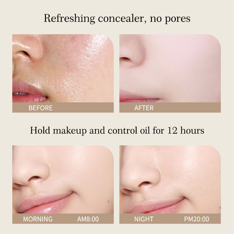 Custom Logo Face Cosmetics Long Wear Concealer Moisturizing Air Cushion Foundation