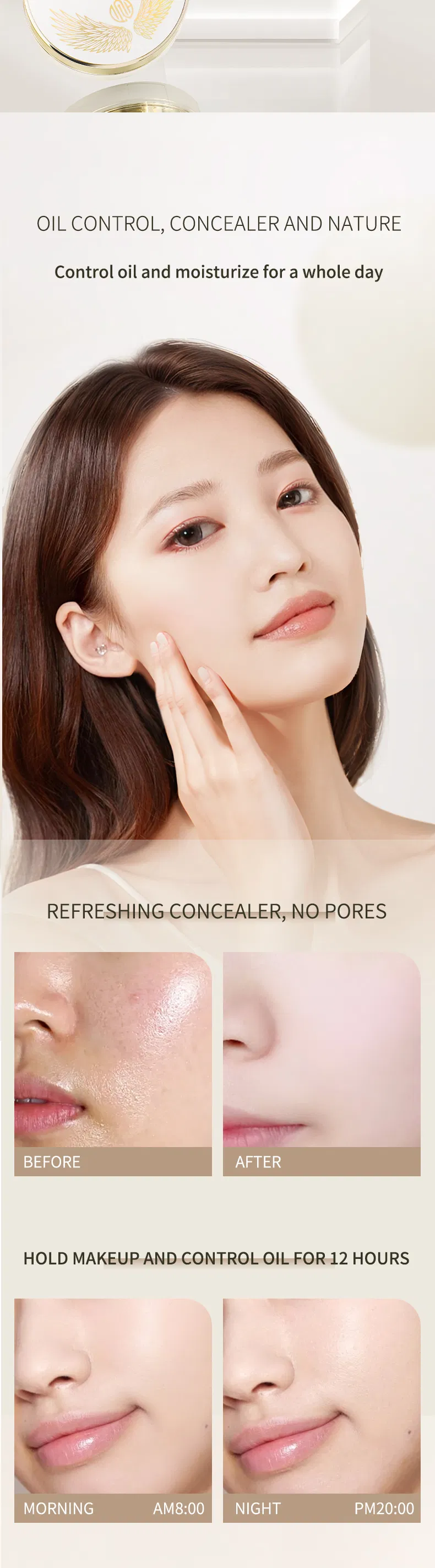 Cosmetics Long Wear Concealer Moisturizing Air Cushion Foundation