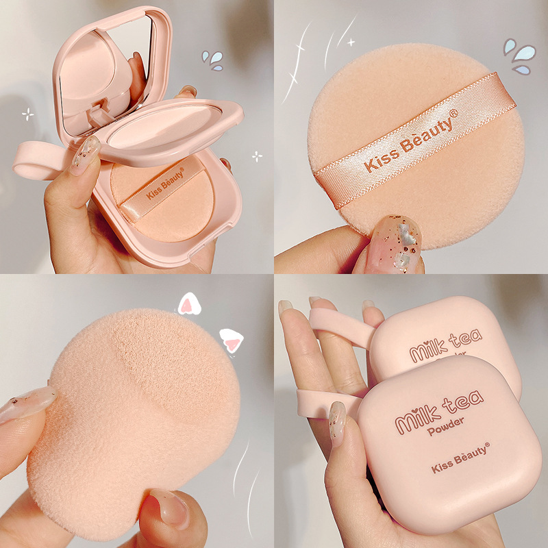 Hot Sale OEM Compact Pressed Powder Natural Foundation Long-Lasting Brightening Concealer for Dark Skin Tone Oil-Control Feature