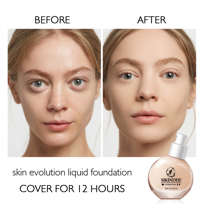 GUANGZHOU OEM Moisturizing & Whitening Liquid Foundation Private Label Makeup Powder Wholesale Low Price