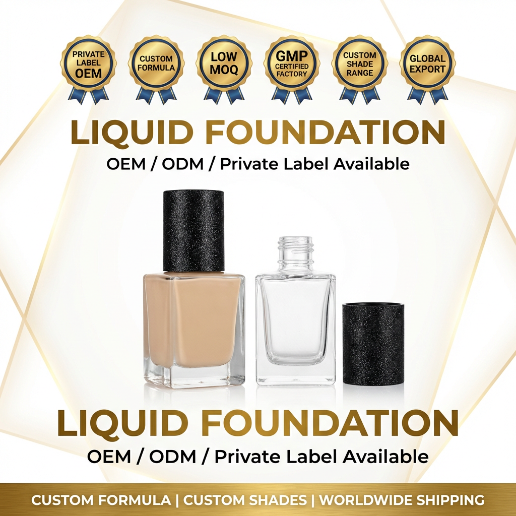Long Lasting Full Coverage Matte Face Makeup Private Label Cosmetics High-End Waterproof Liquid Foundation
