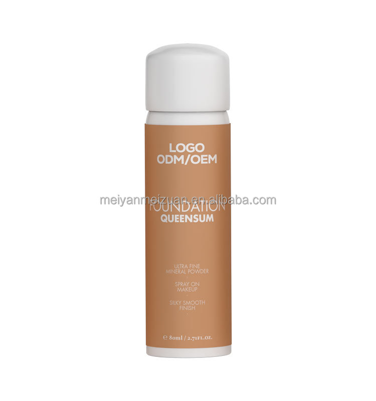 Custom Private Label Beauty Cosmetics Full Coverage Moisturizing Concealer Foundation Liquid Spray for Dark Skin Tones