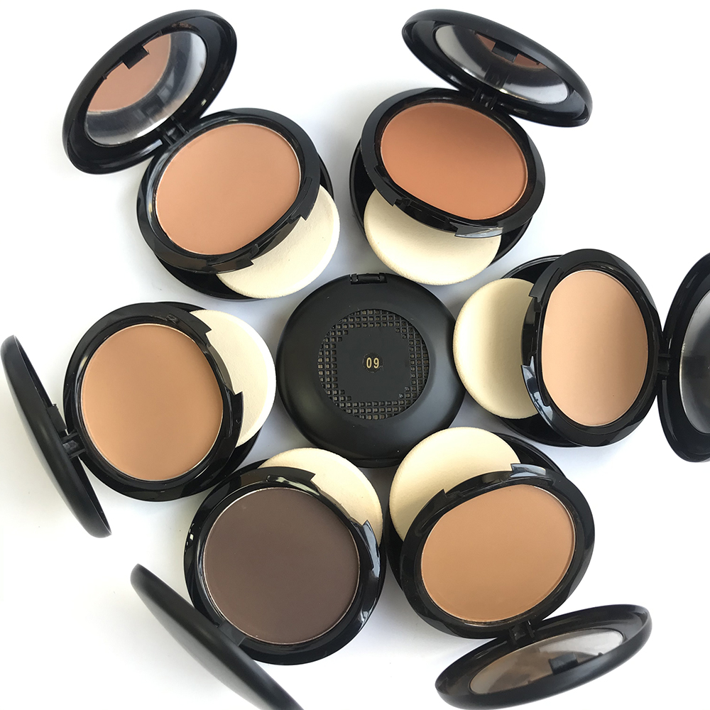 Oil Control Waterproof Matte Conceal Pores Foundation Plastic Full Coverage Compact Powder Private Label