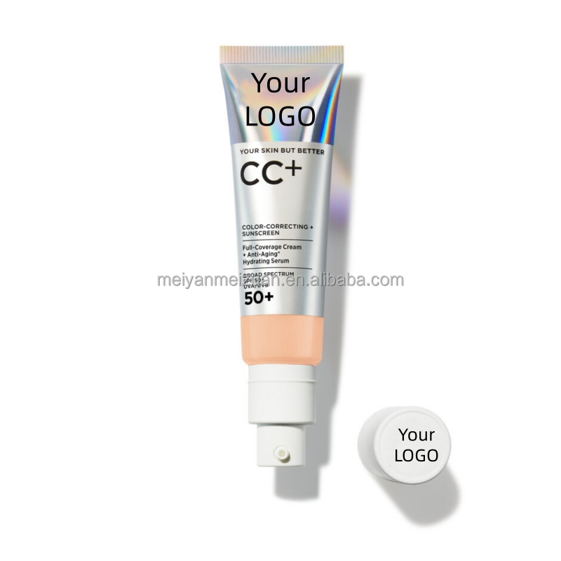 Full Coverage Liquid CC Cream SPF 50+ 3-In-1 Foundation Anti-Aging Whitening Serum