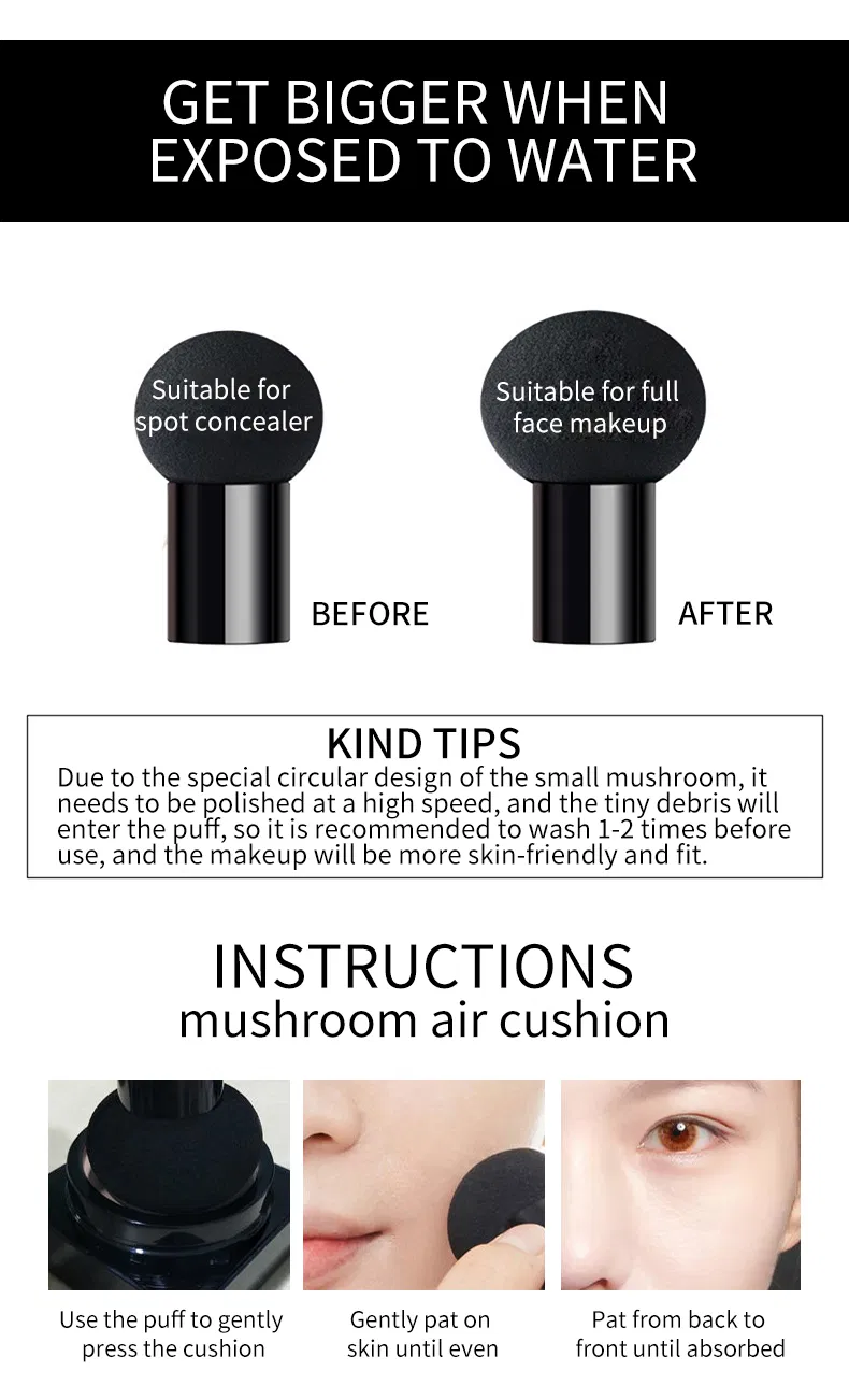 Waterproof Whitening Concealer Bb Cream Natural Nude Makeup Mushroom Air Cushion Foundation