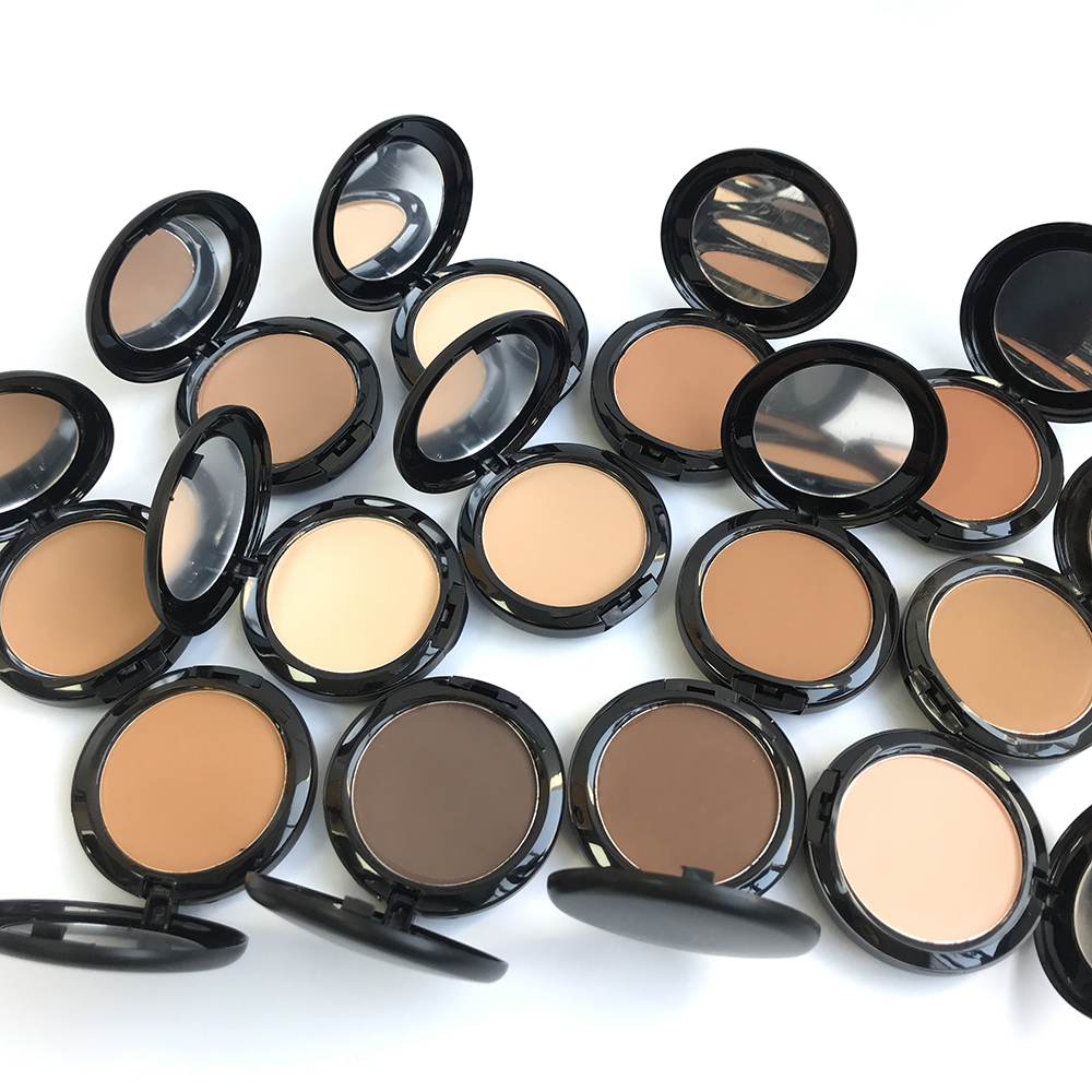 Oil Control Waterproof Matte Conceal Pores Foundation Plastic Full Coverage Compact Powder Private Label