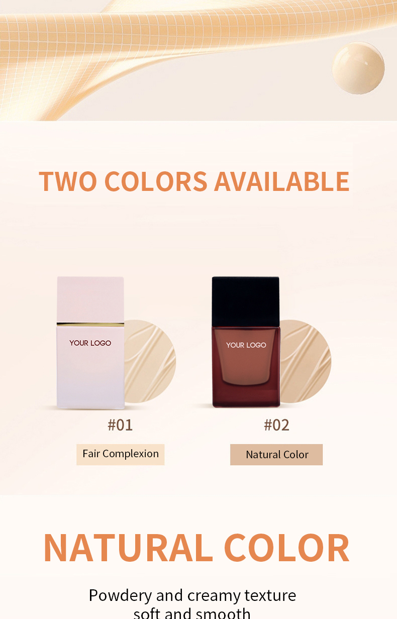 Glow Vegan Poreless Liquid Foundation Concealer Long Lasting