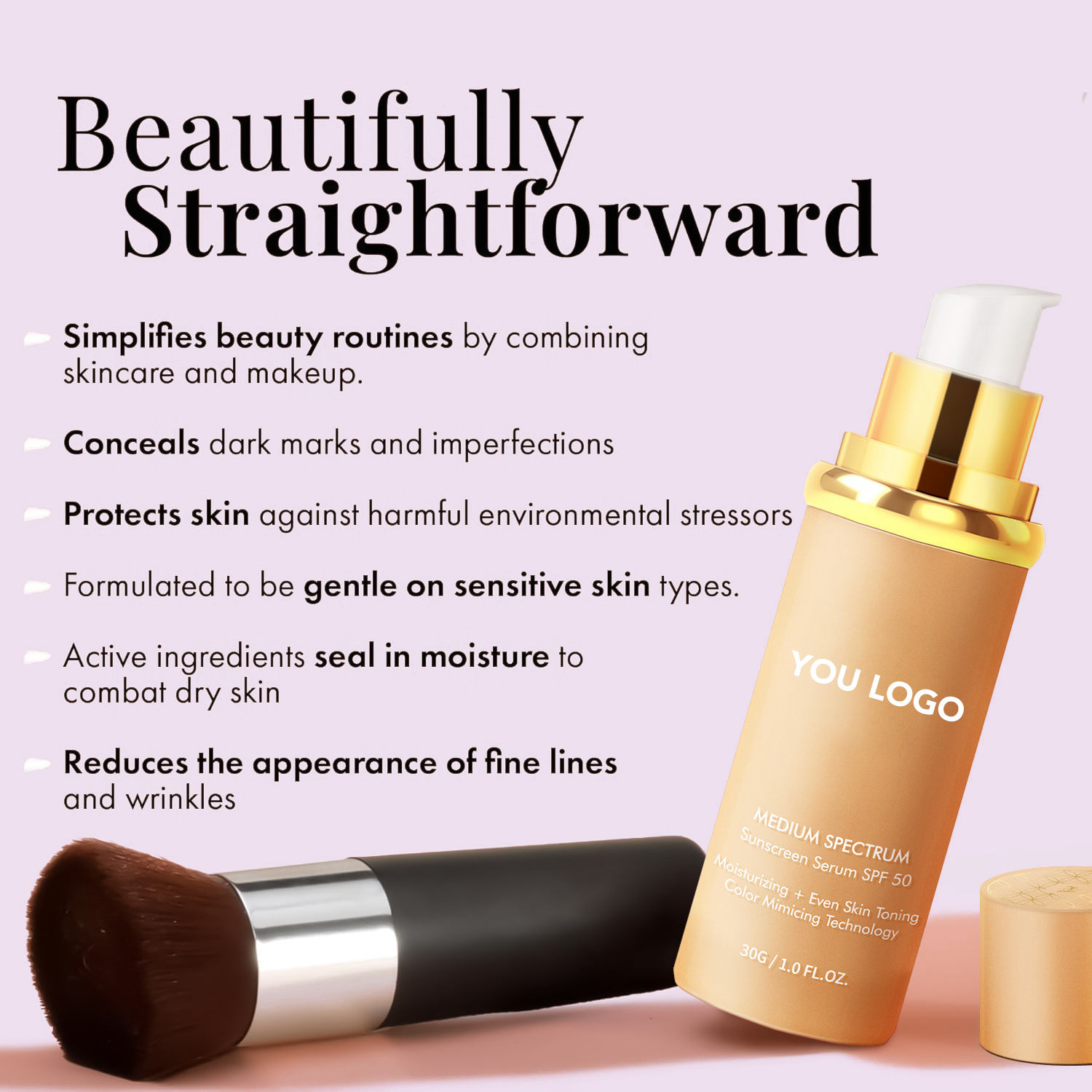 Best-selling Vegan Color-changing Foundation Liquid with Long-lasting Moisture Retention and Sun protection Properties