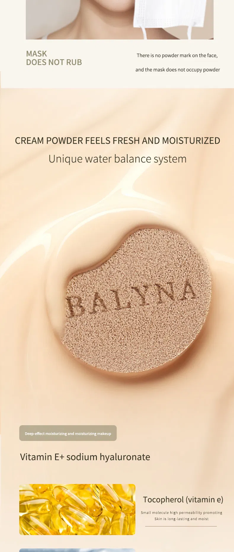 Cosmetics Long Wear Concealer Moisturizing Air Cushion Foundation
