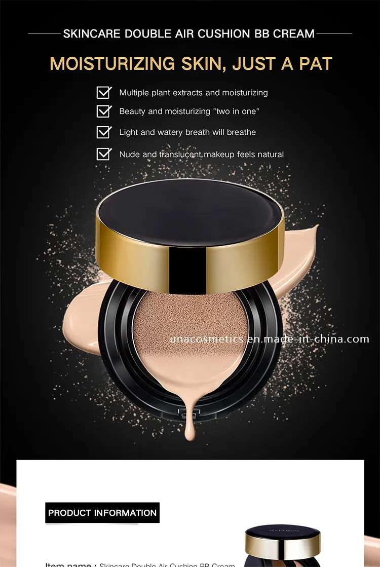 2 in 1 Air Cushion Foundation Pressed Powder Mineral-Based Bb Cc Cream Makeup Powder Dark Circle Coverage Dual Purpose Foundation