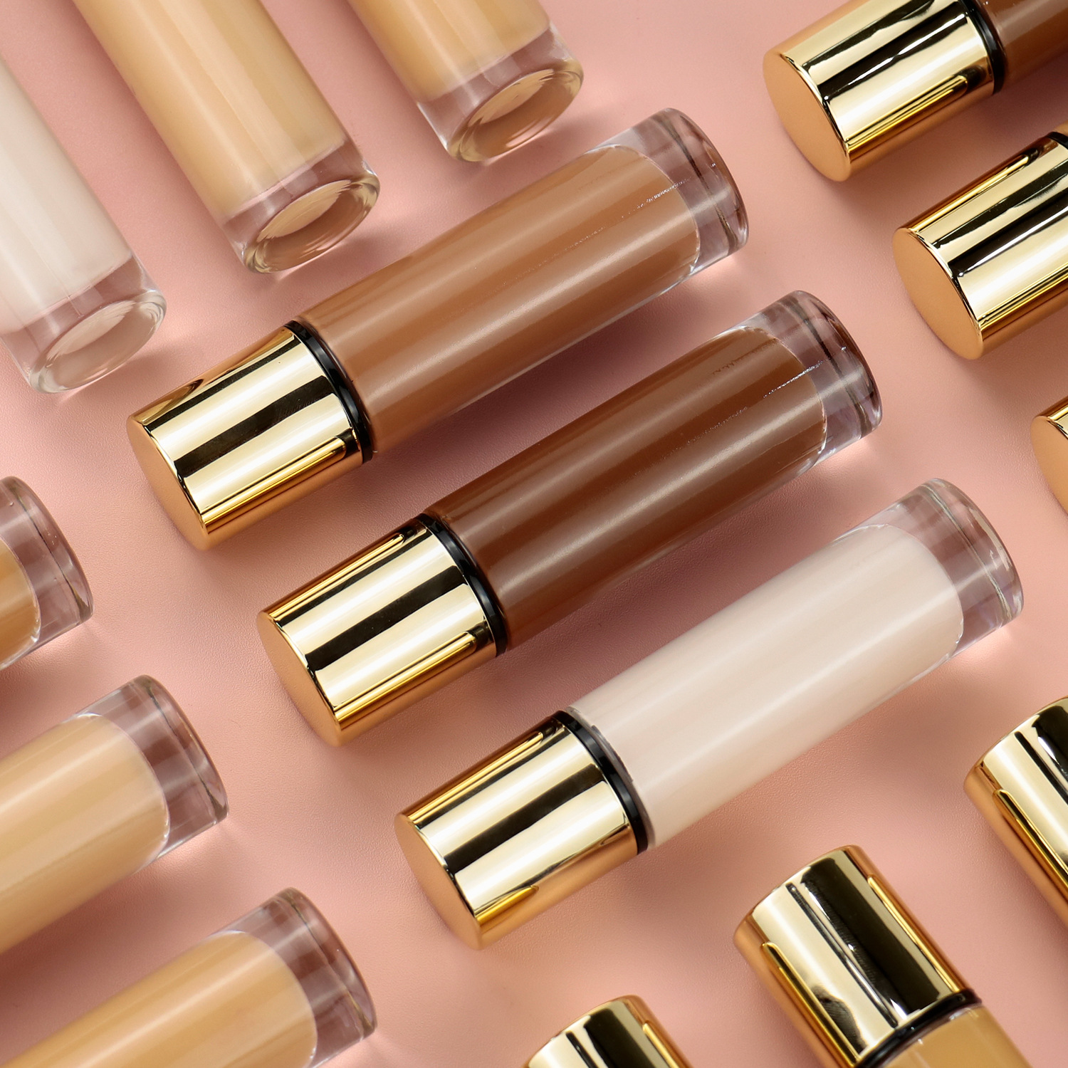 Custom Logo Vegan Waterproof Long Lasting Foundation Full Coverage Private Label Liquid Dewy Foundation for Dark Women
