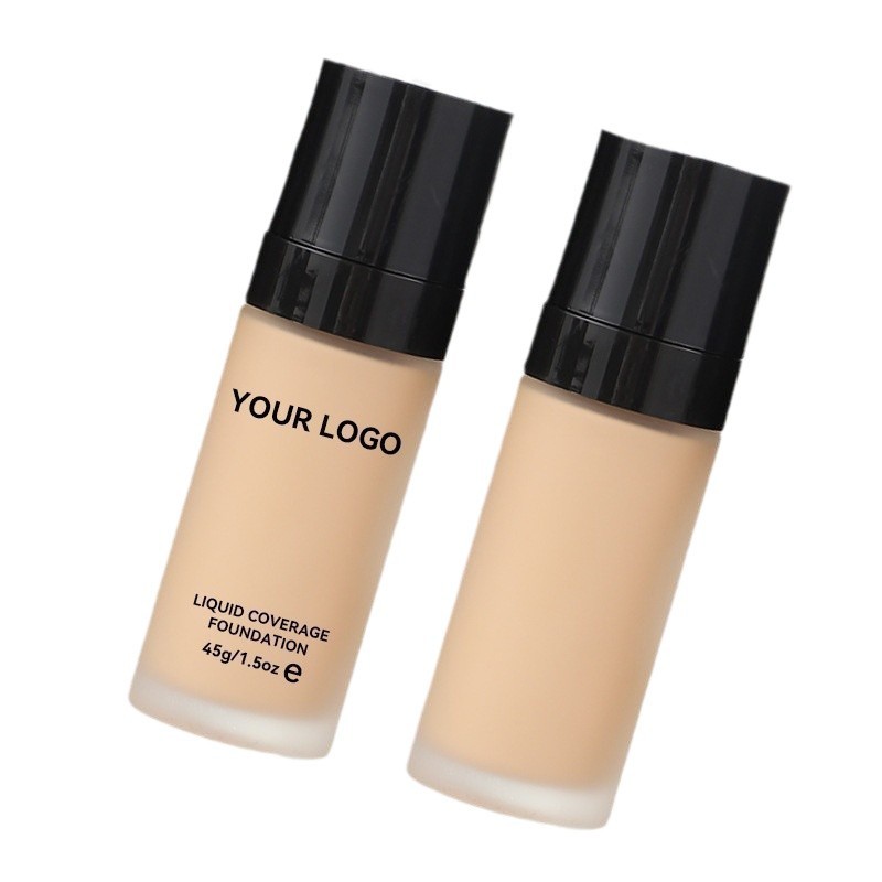 Custom Beauty Long-Lasting Non-Cakey Matte Foundation Cream for Dark Liquid Form Can Print LOGO for Foreign Trade Cross-Border