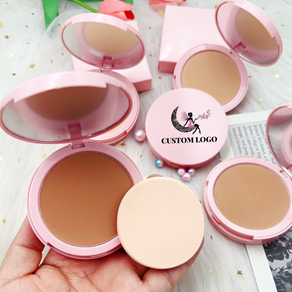Wholesale Private Label Makeup Oil Control Matte Pressed Powder Foundation Waterproof Vegan Pressed Compact Setting Powder