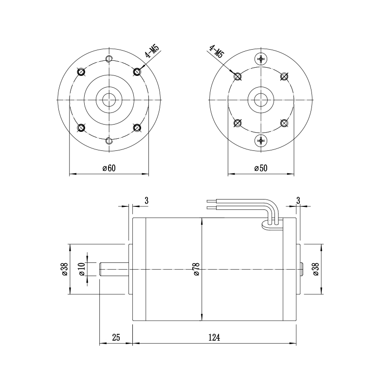L78122 High Quality High Torque 24V 3523RPM 95.253W Brushed DC Permanent Magnet Motor for Boat Smart Home Fan Medical Appliances