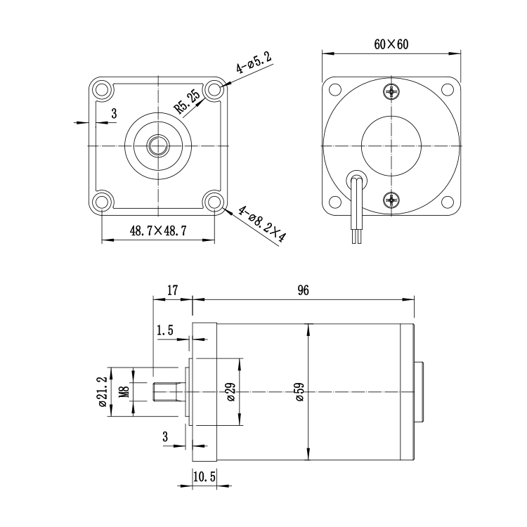 L5996 Customized High Torque 18V 2960RPM 28.93W Brushed DC Permanent Magnet Motor Home Appliance Boat Smart Home Fan