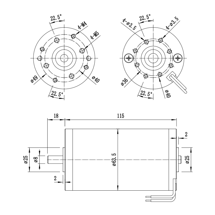 L64115 Customized High Torque 24V 4430RPM 105.13W Brushed DC Permanent Magnet Motor for Smart Home Boat Car & Fan Use with Brake