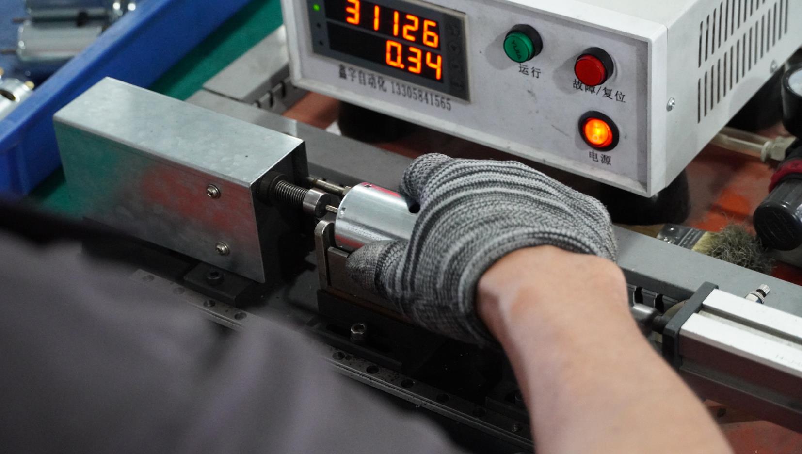 TQC motor speed and current performance testing
