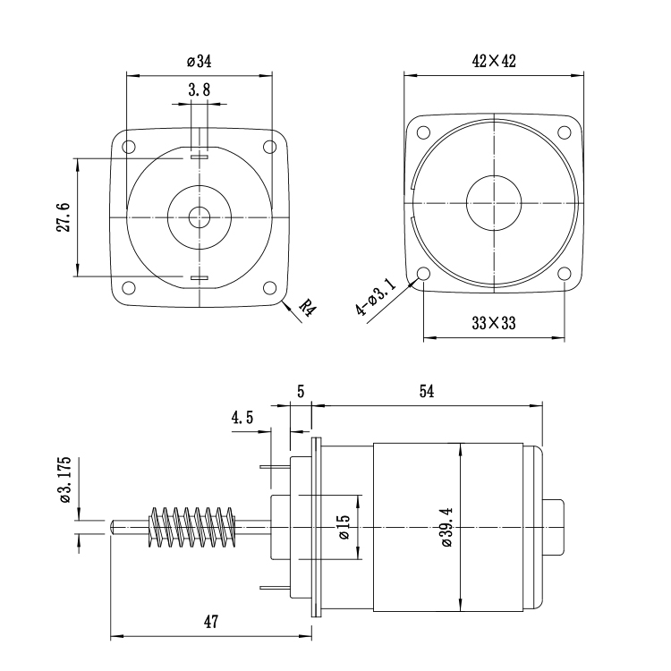 RS655DZ Customized 29V 4005RPM 12.49W Permanent Magnet Micro Brushed DC Motor for Boat Fan Putter and Automatic Curtain Motor