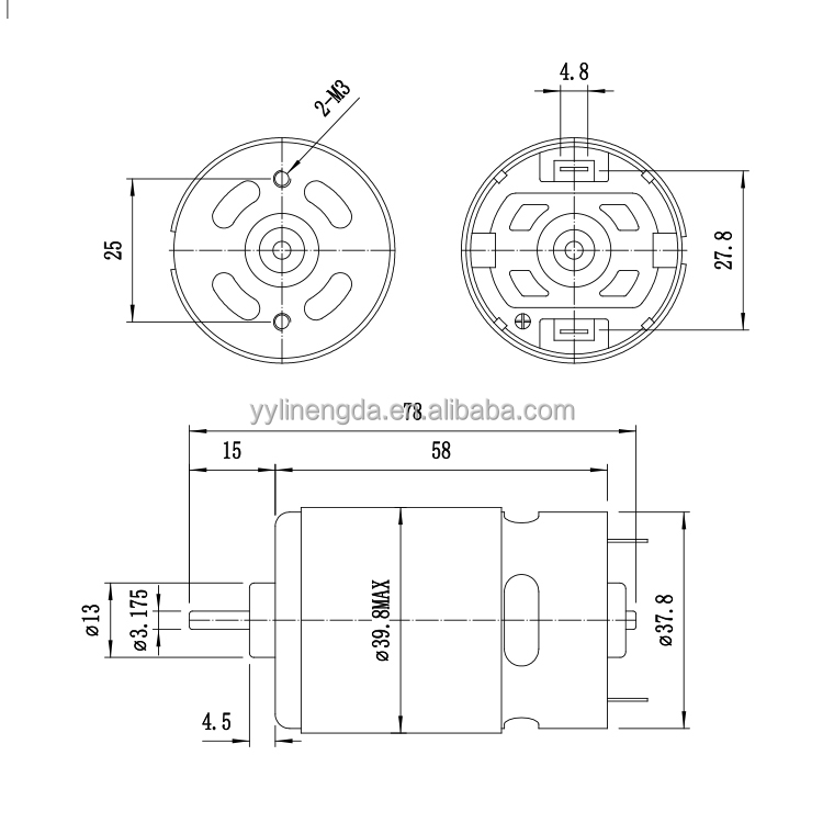 RS650 Competitive Price Permanent Magnet Micro Brushed DC Motor 18V 21100RPM 135.61W for Boat Fan Air Compressor