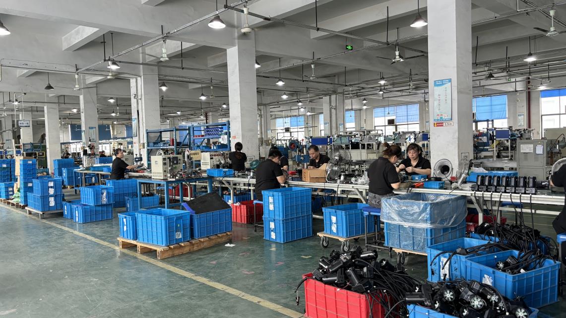 TQC motor extension product assembly line gearbox encoder