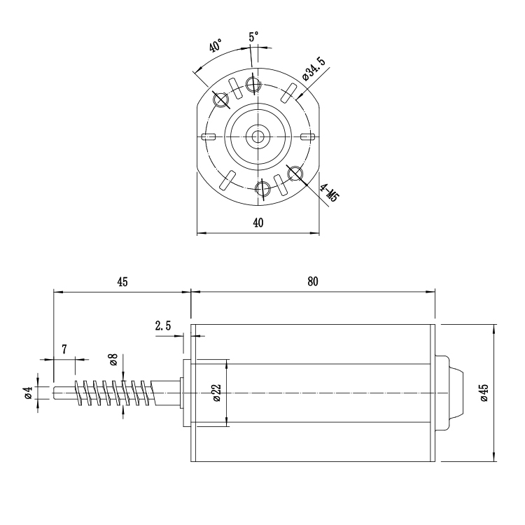 LF4580 Permanent Magnet Multifunctional 6.2V 4020RPM 18.89W High Torque Brushed DC Motor for Home Appliance Fan Smart Home Boat