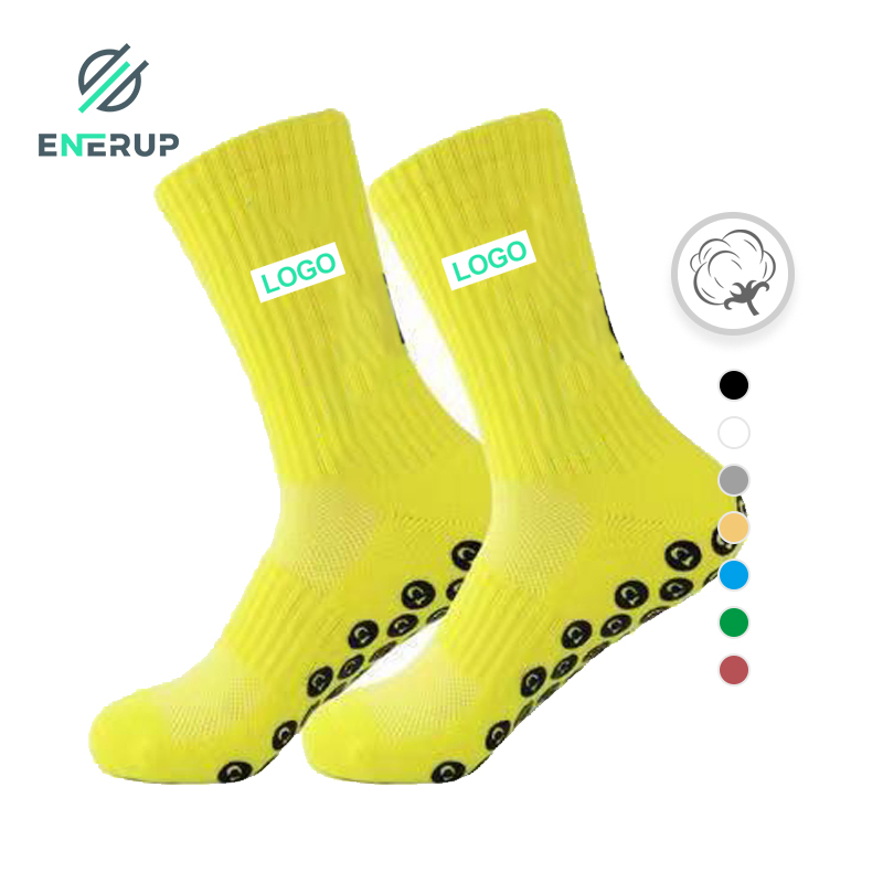 Enerup Custom Logo Moisture Wicking Soccer Grip Socks Sport Football