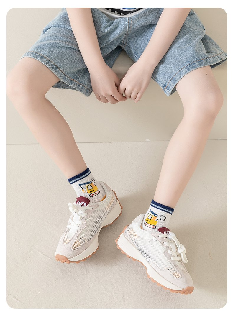 Spring Children Cute Cotton Breathable Mesh Socks