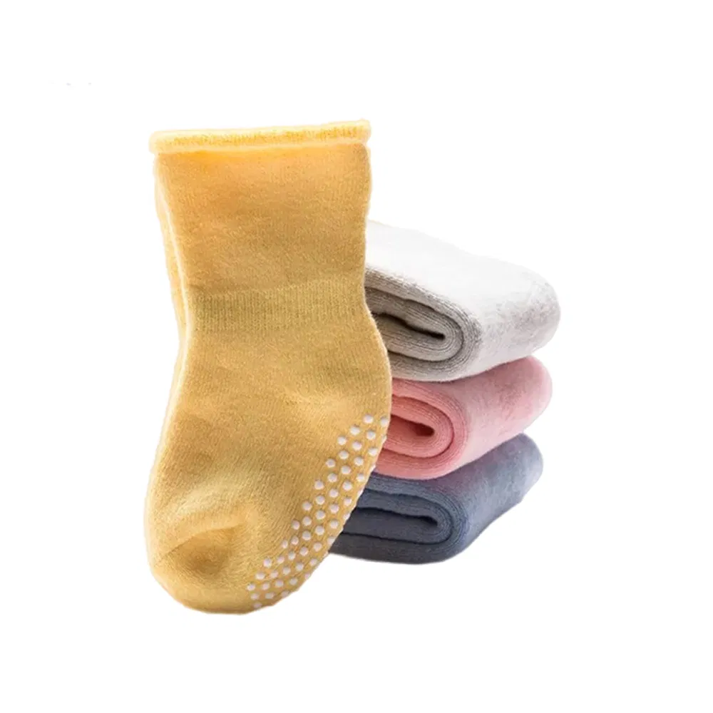 Moisture-Wicking Cotton Socks for Baby Customize Anti Slip Floor Socks Baby's Comfort Socks