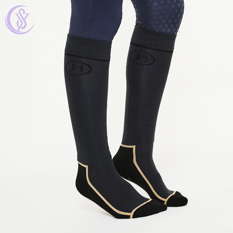 Wholesale Compression Socks Custom Logo Sports Socks Unisex Cotton Spandex Equestrian Riding Socks