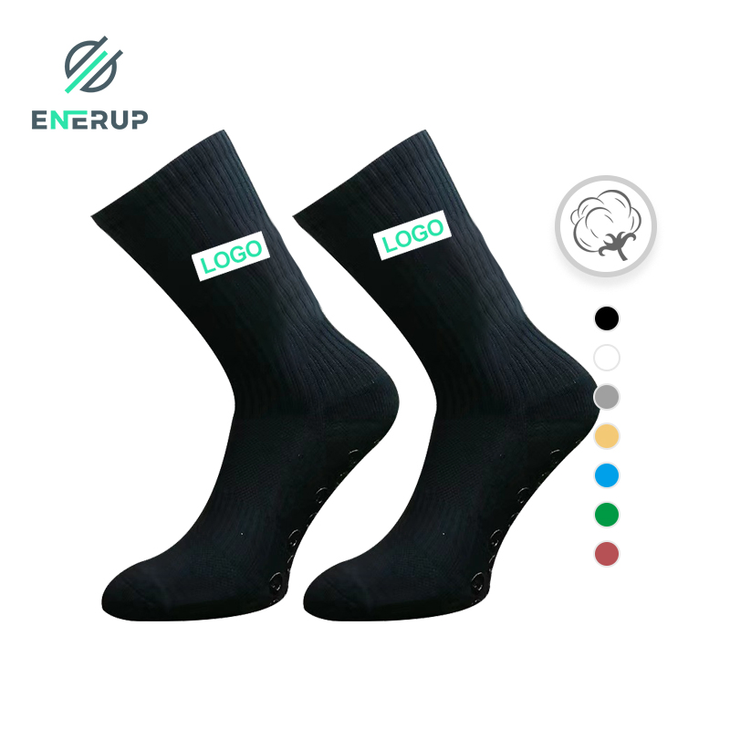 Enerup Custom Logo Moisture Wicking Soccer Grip Socks Sport Football