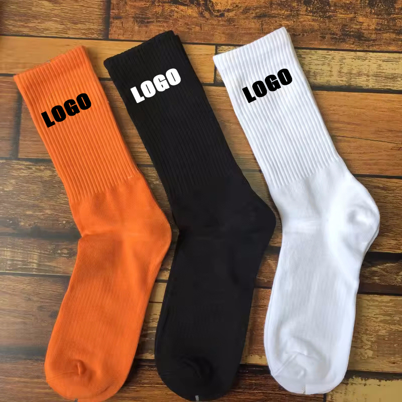 High Quality Manufacturer Funny White Black Logo Brand Designer Athletic Women Crew Gym Running Cycling Compression Cotton Men Sports Custom Socks