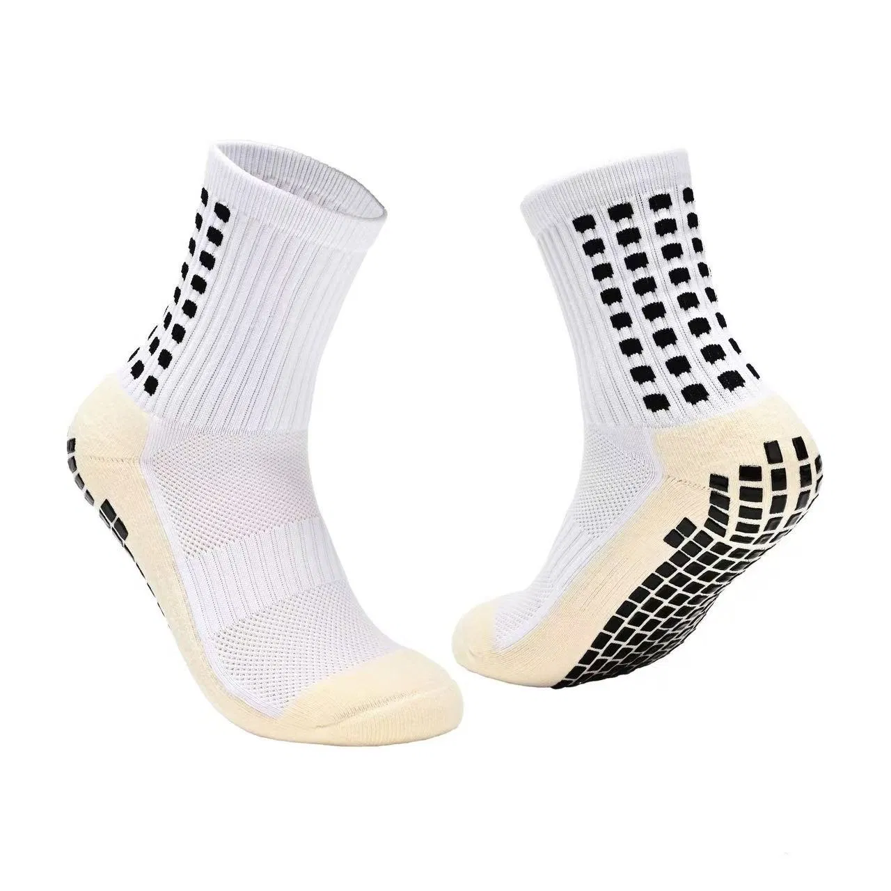 Outdoor Football PVC Towel Bottom Anti-Slip Training Tube Sports Grip Socks 33-39 Size for Kids