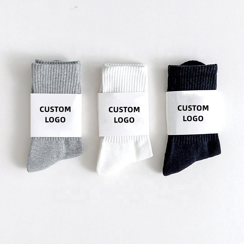 Mens Dress Wholesale Customized Manufacturer Good Quality Unisex Outdoor Sports Jacquard Striped Basketball Cotton Running Ankle Formal Custom Logo Crew Socks