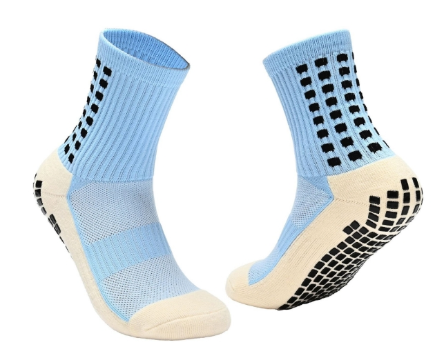 Outdoor Football PVC Towel Bottom Anti-Slip Training Tube Sports Grip Socks 33-39 Size for Kids