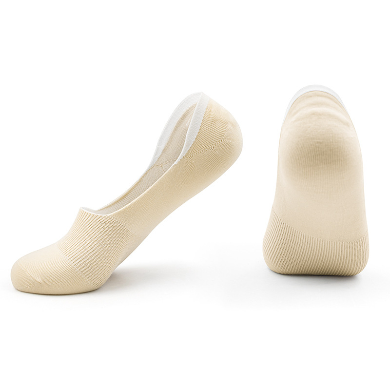 Custom Logo Breathable Cotton Sports Fitness Socks No-Show Invisible Non-Slip Socks