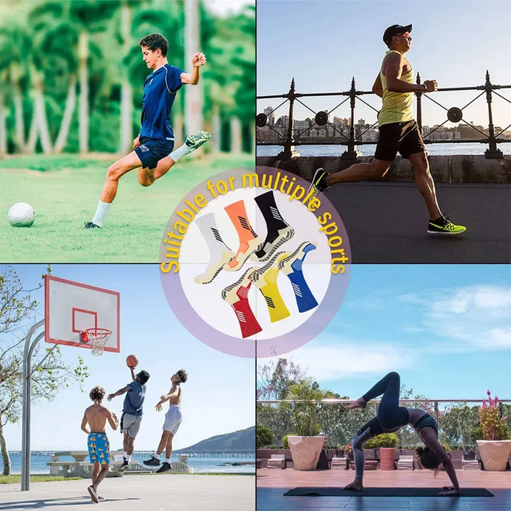 Custom Sports Soccer Support Free Grips Design Athletic for Football Non Slip Anti-Slip Grip Crew Sock Custom Logo