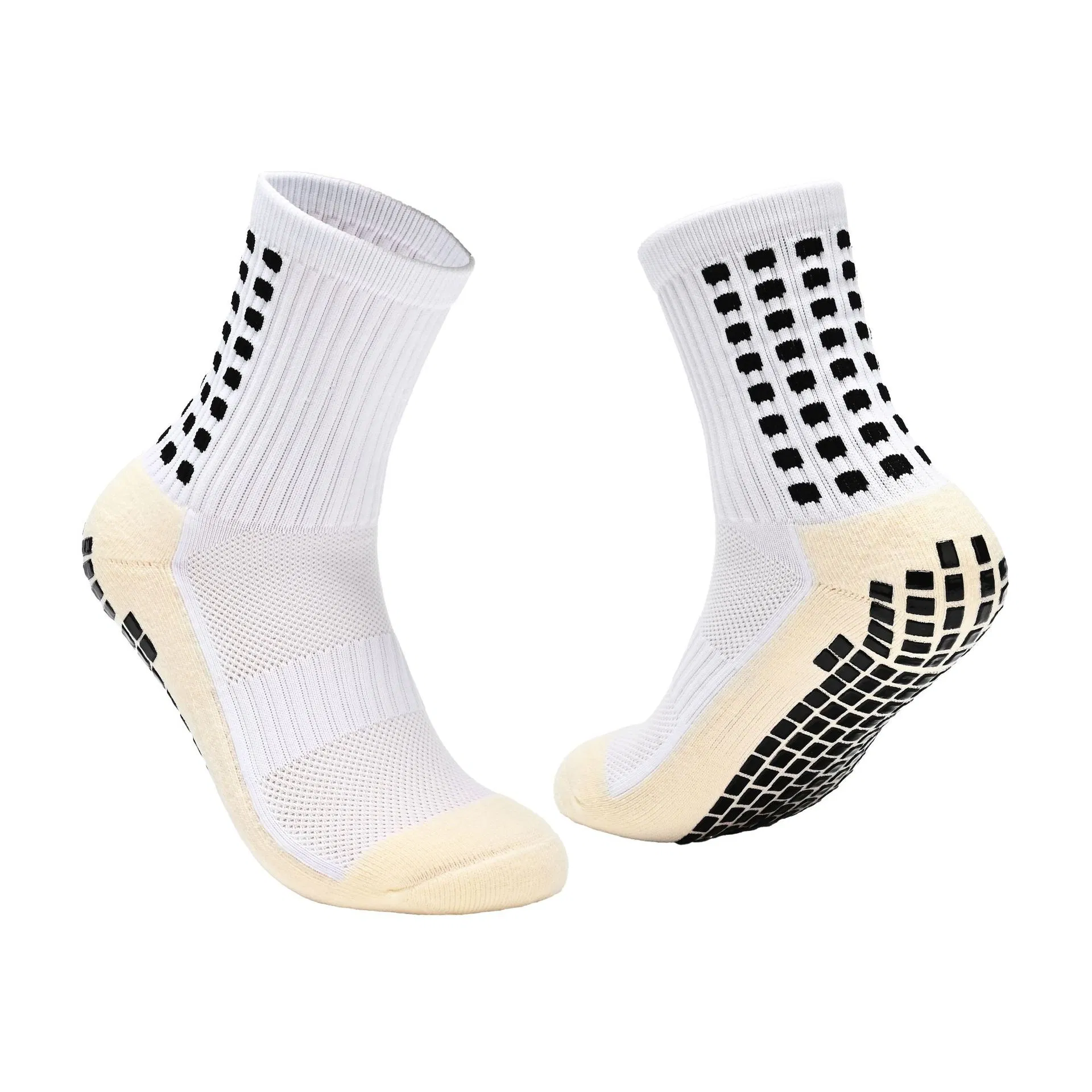 Custom Jacquard with Logo Professional Training Sports Socks Mesh Breathable Sweat-Wicking Socks Cushioned MID-Cut Anti-Slip for Impact Absorption Socks
