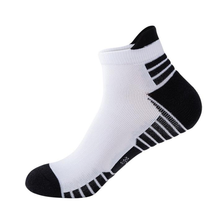 Custom Made White Unisex Women Mens Thick Cotton Cushioned Short Ankle Sport Socks