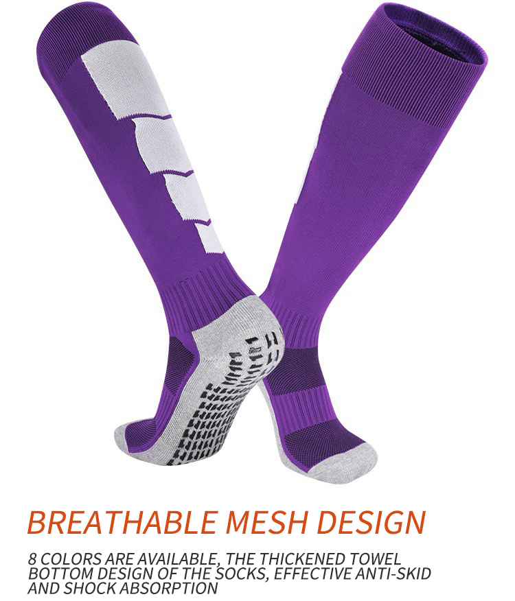 Wholesale Custom Knee High Basketball Socks Non Slip Football Soccer Socks for Women Men Training Sports