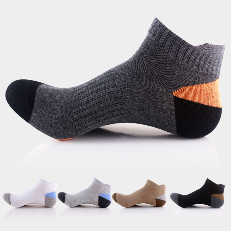 Trendy Men's Dress Socks Cotton Ankle Socks Cushion Men Sports Socks