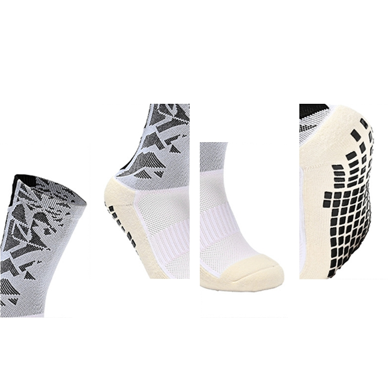 Wholesale Custom Logo Running Grip Socks Thickened Towel Bottom Soccer Football Non Slip Sports Grip Socks