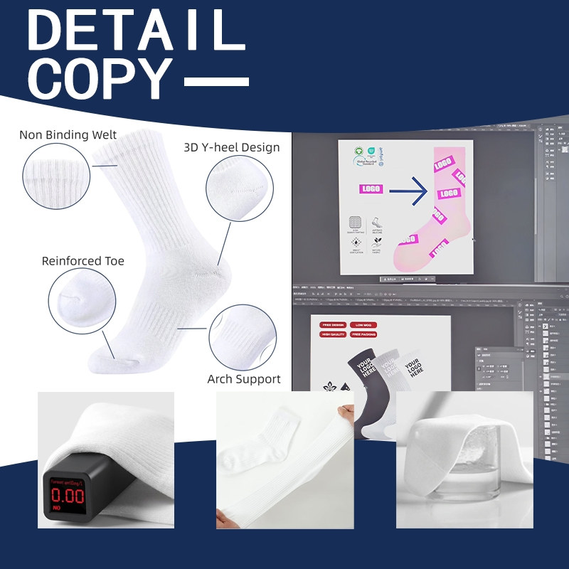 Custom Sokken Socken Sock-Stocking Athletic Sports Pilates Cotton Silicone Soccer Football Compression Man Men Crew Sports Anti Slip Non Skid Grip Socks